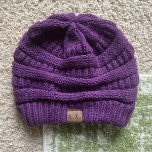 C.C. Purple Knit Beanie